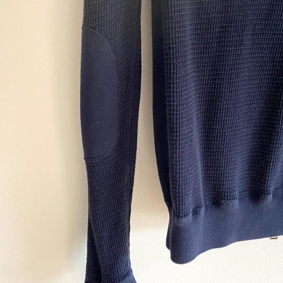 𝅺vince Waffle knit navy hooded jacket - Picture 6 of 8